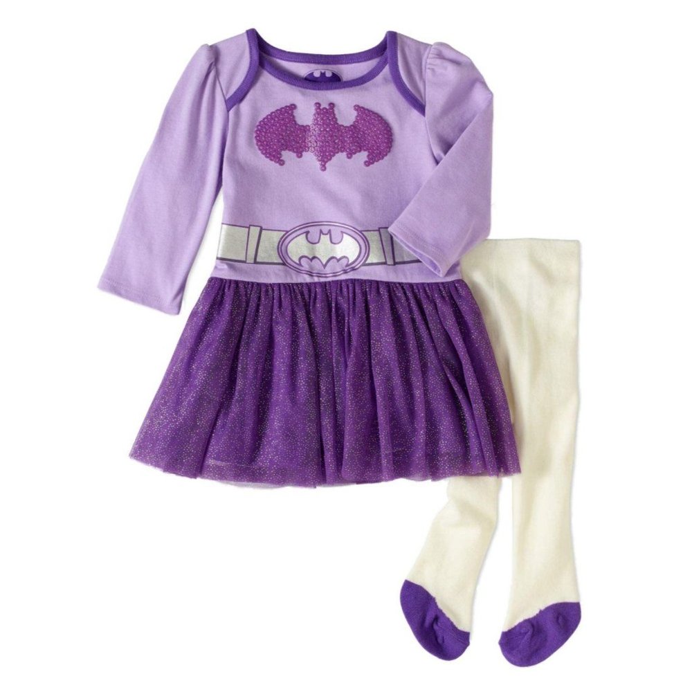 DC Comics 0 - 3 M Bat Girl Outfit PurpleTulle Batg